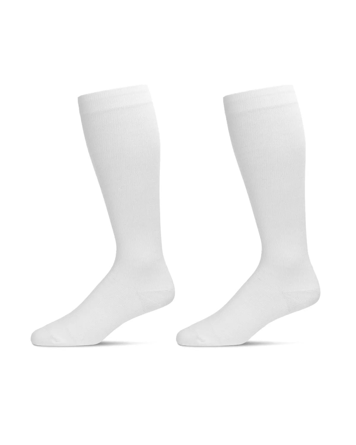 2 Pair Pack Cushioned Sole Cotton Blend Graduated Compression Socks