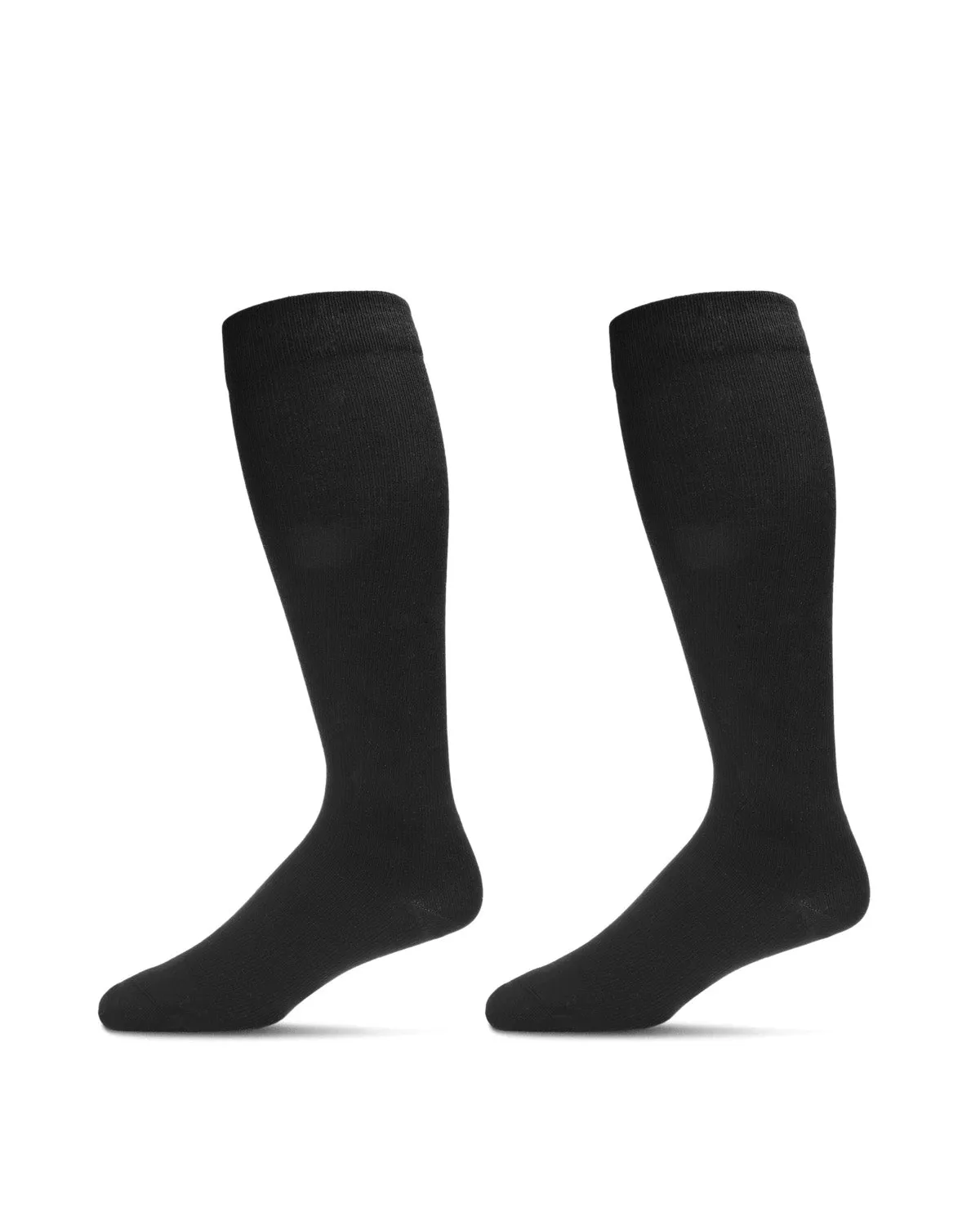 2 Pair Pack Cushioned Sole Cotton Blend Graduated Compression Socks