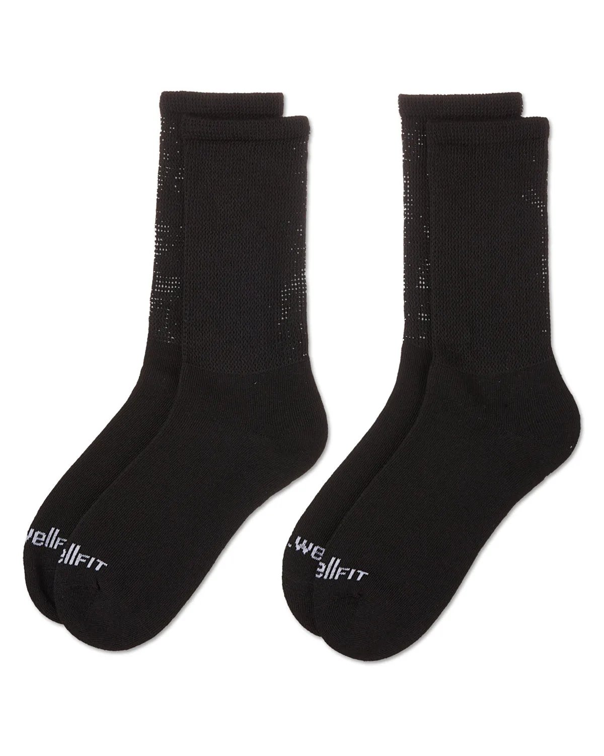 2 Pair Pack Diabetic Full Cushioned Crew Socks