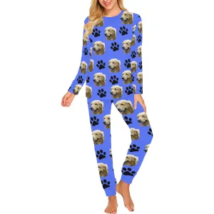 2 Piece Golden Retriever & Paws Long Tee Pajama Set