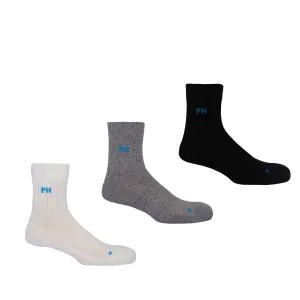 3 Pack Essential Quarter Men's Sport Socks - Mixed