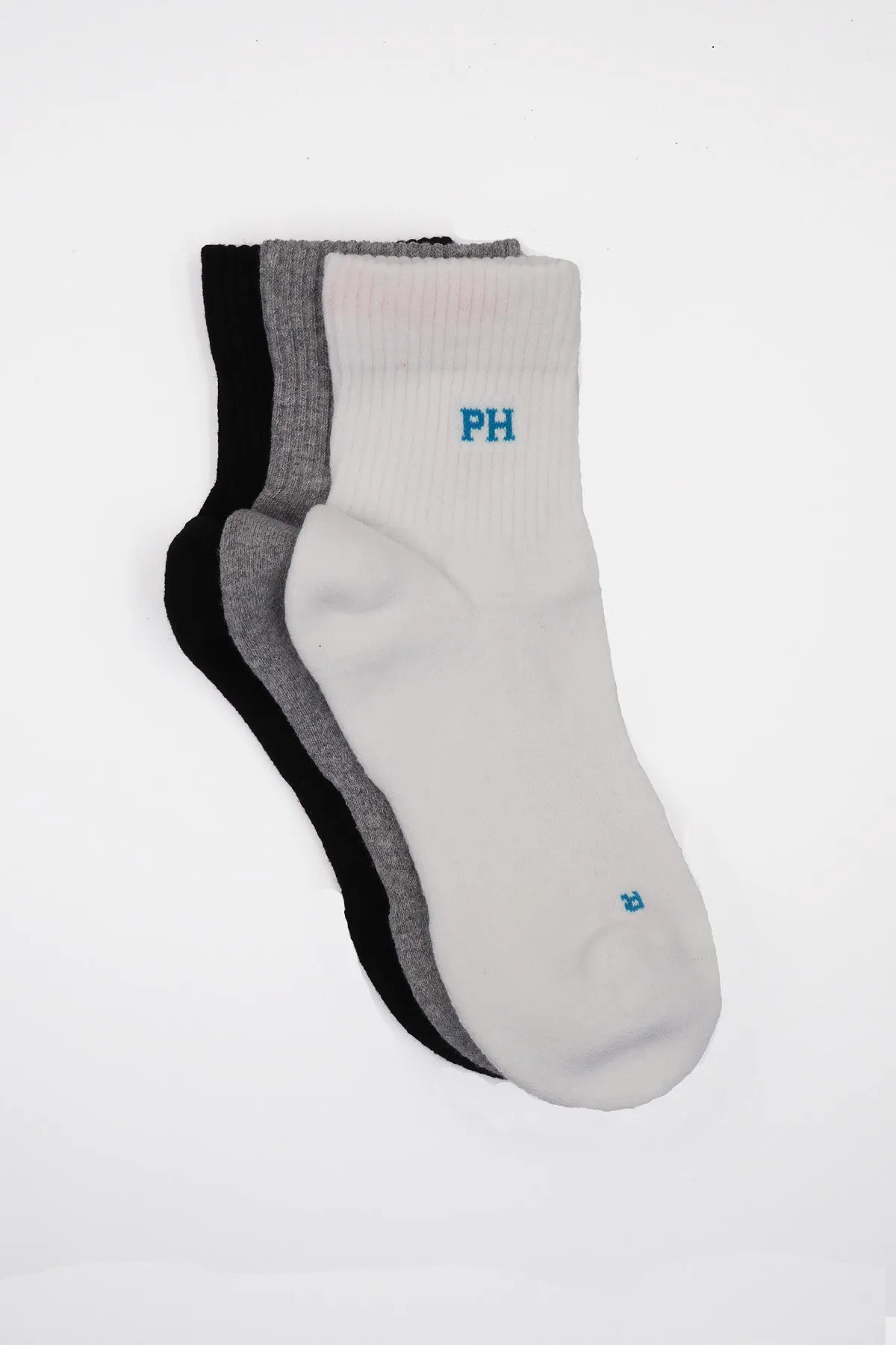 3 Pack Essential Quarter Men's Sport Socks - Mixed