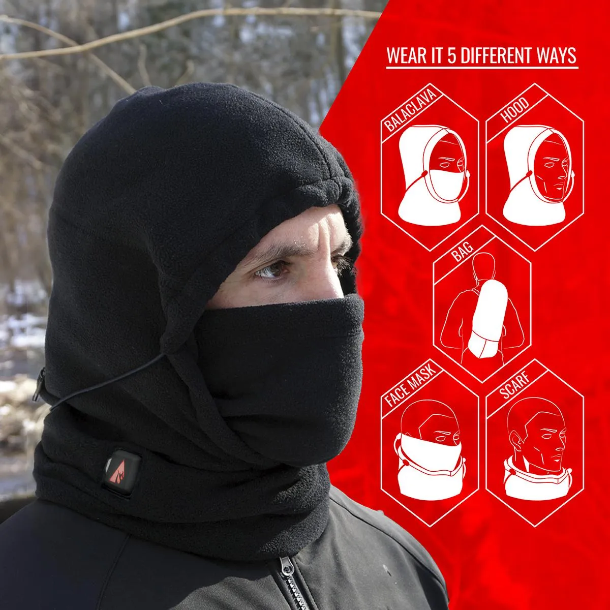 ActionHeat 5V Battery Heated Fleece Balaclava