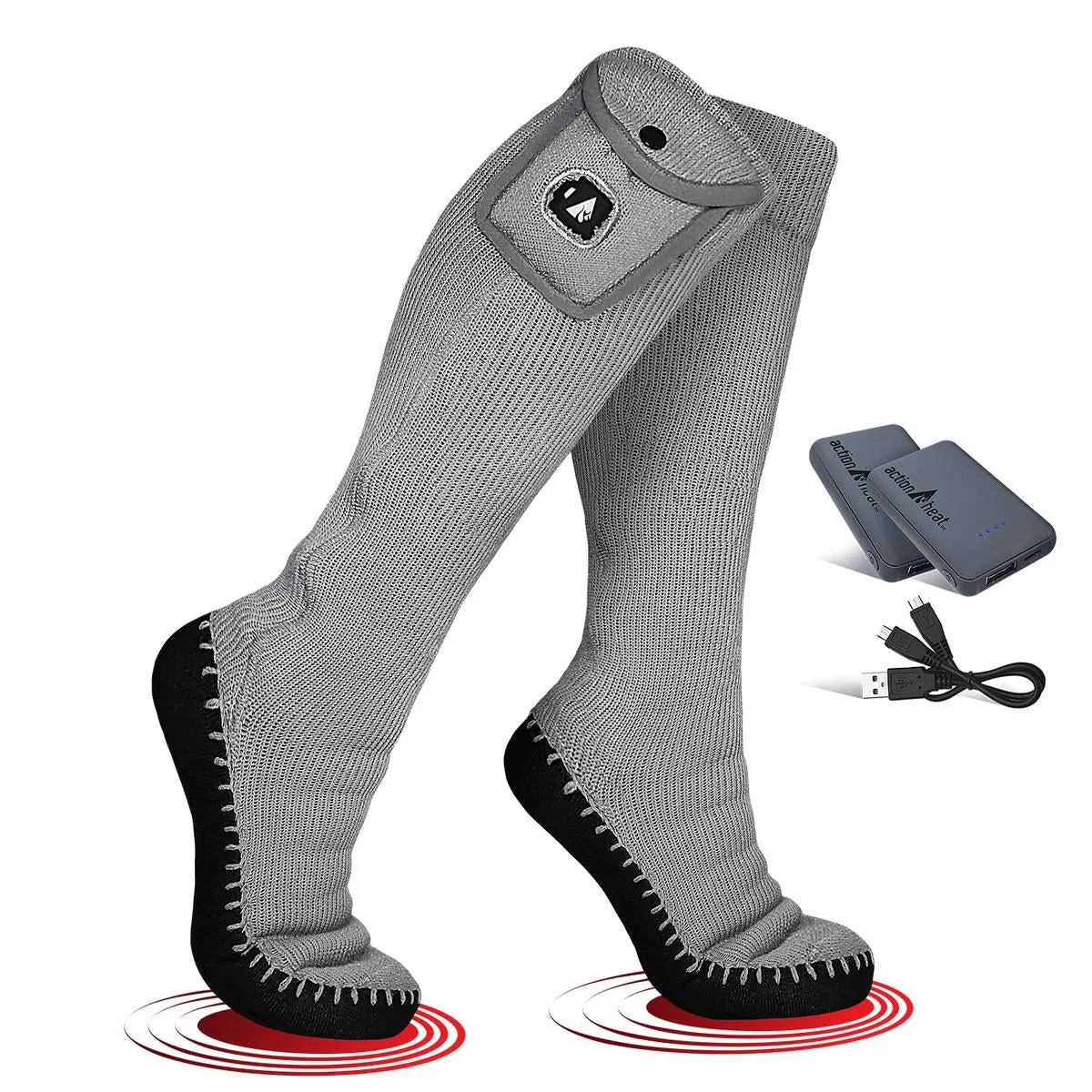 ActionHeat 5V Battery Heated Slipper Sock