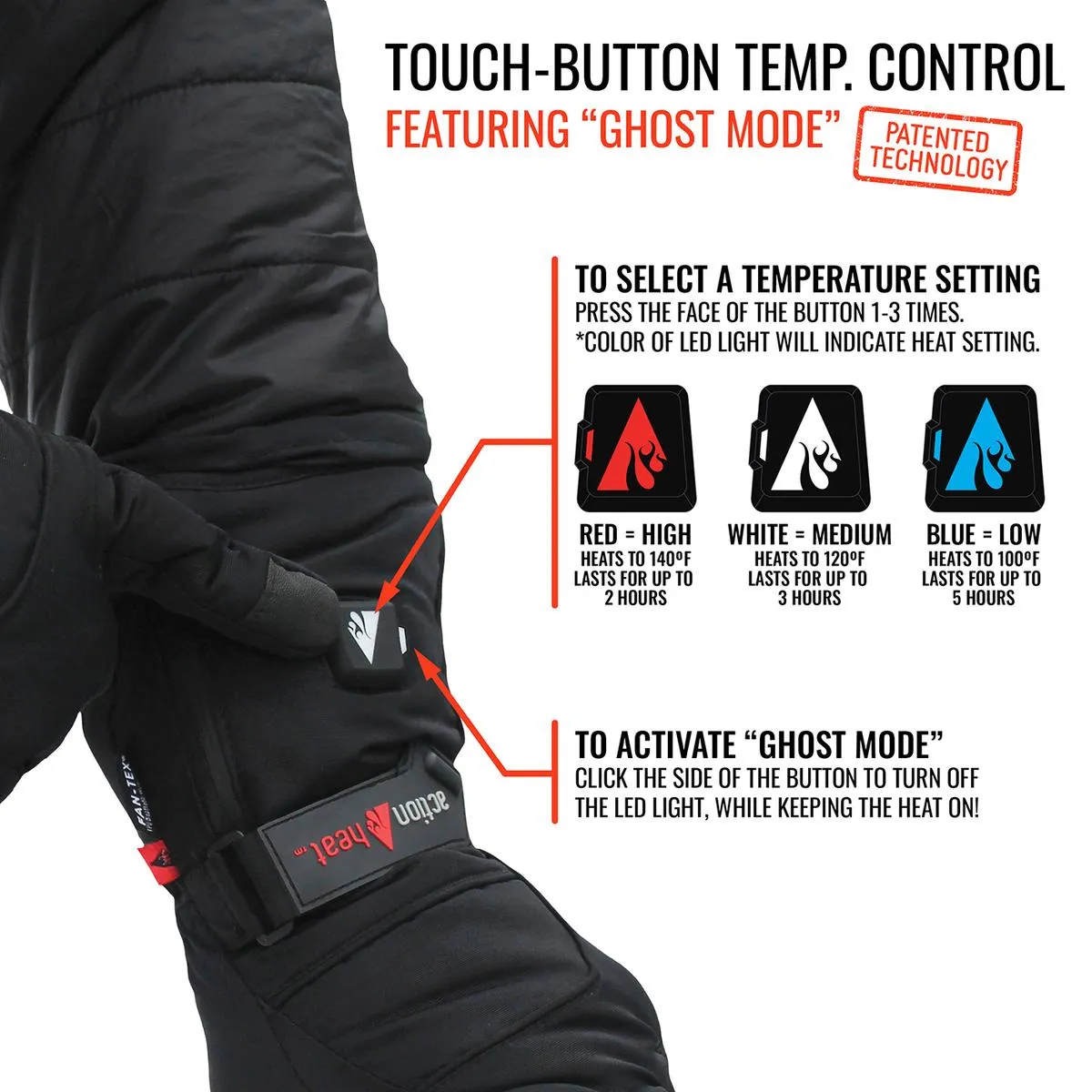 ActionHeat 5V Men's Battery Heated Snow Gloves