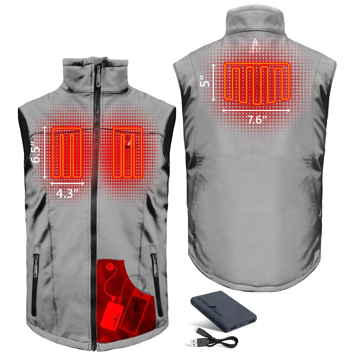 ActionHeat 5V Men's Softshell Battery Heated Vest