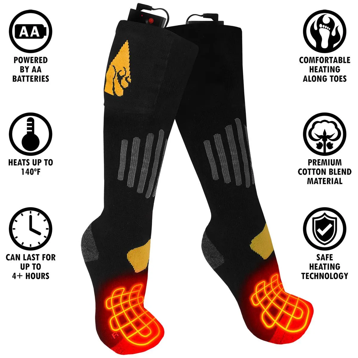 ActionHeat AA Cotton Battery Heated Socks - Replacement Socks Only