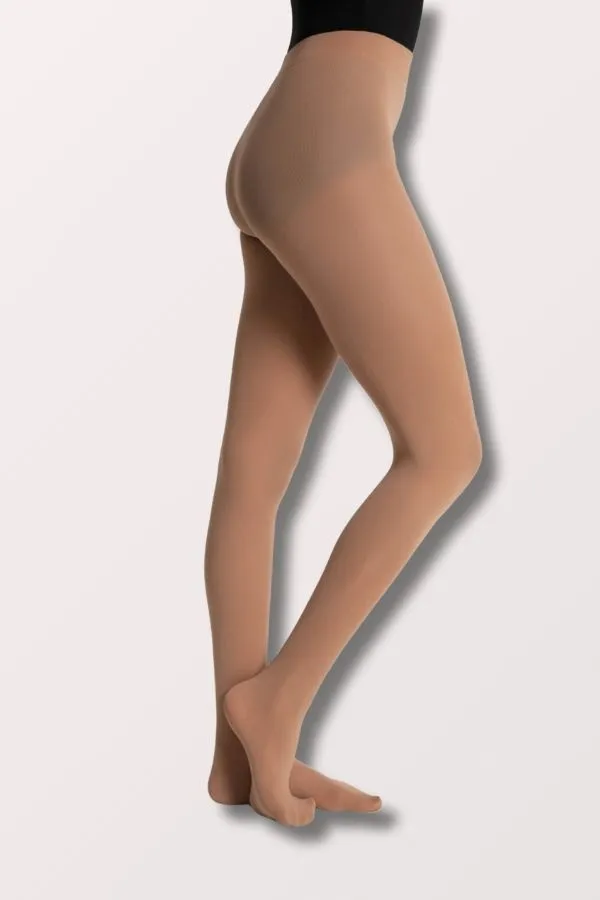 Adult Self Knit Waistband Ultra Soft Footed Tights (1915) - Light Suntan