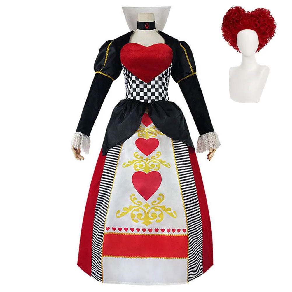 Adulte Alice au pays des merveilles La Reine Rouge Uniforme Cosplay Costume