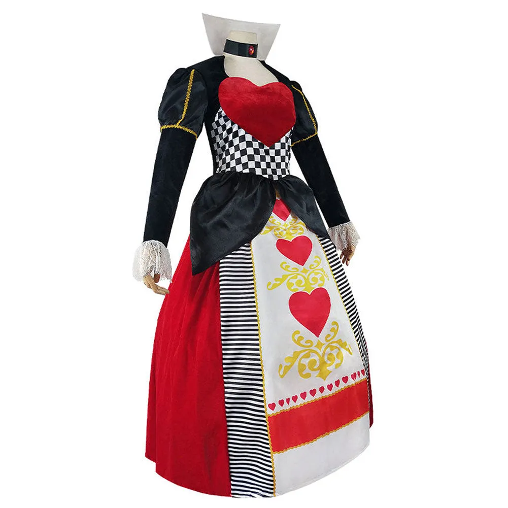 Adulte Alice au pays des merveilles La Reine Rouge Uniforme Cosplay Costume