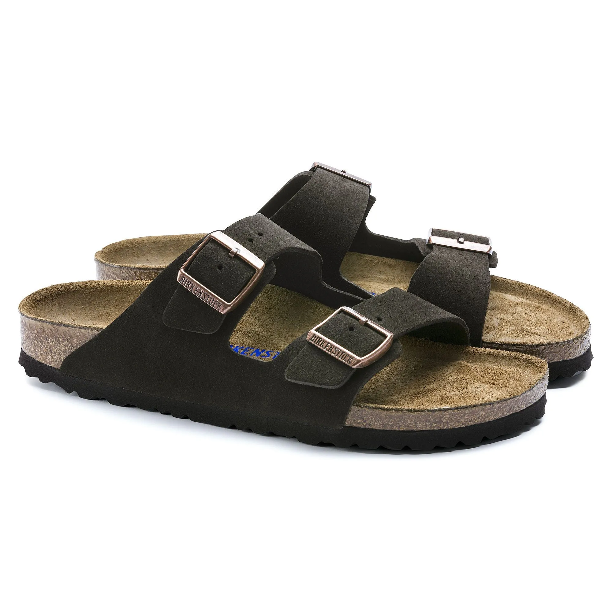 BIRKENSTOCK ARIZONA SOFT FOOTBED MOCHA SUEDE LEATHER UNISEX