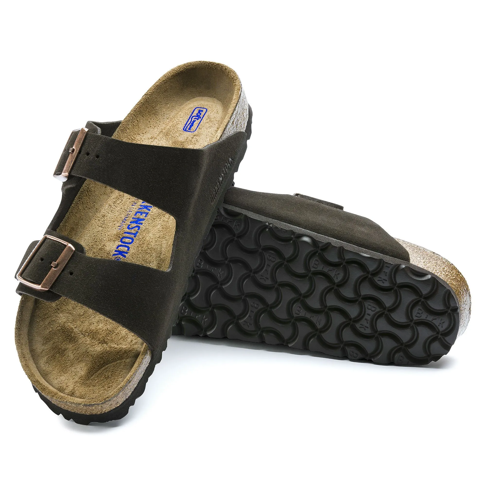 BIRKENSTOCK ARIZONA SOFT FOOTBED MOCHA SUEDE LEATHER UNISEX