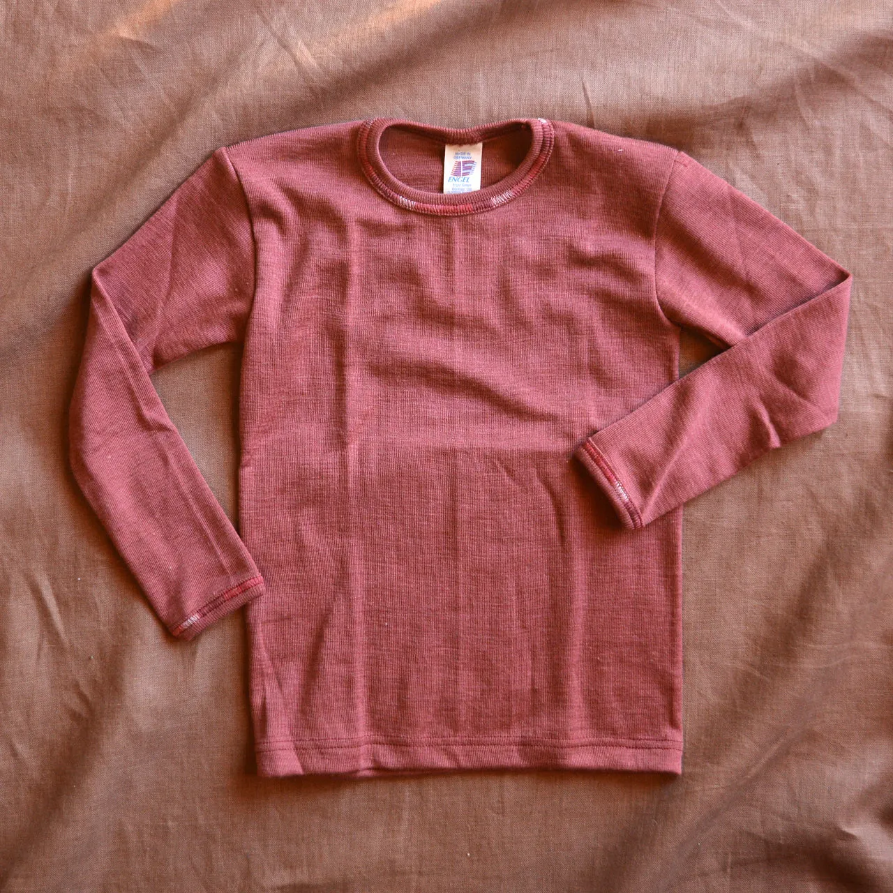 Child's Long Sleeve Top in Organic Wool/Silk (1-14y)