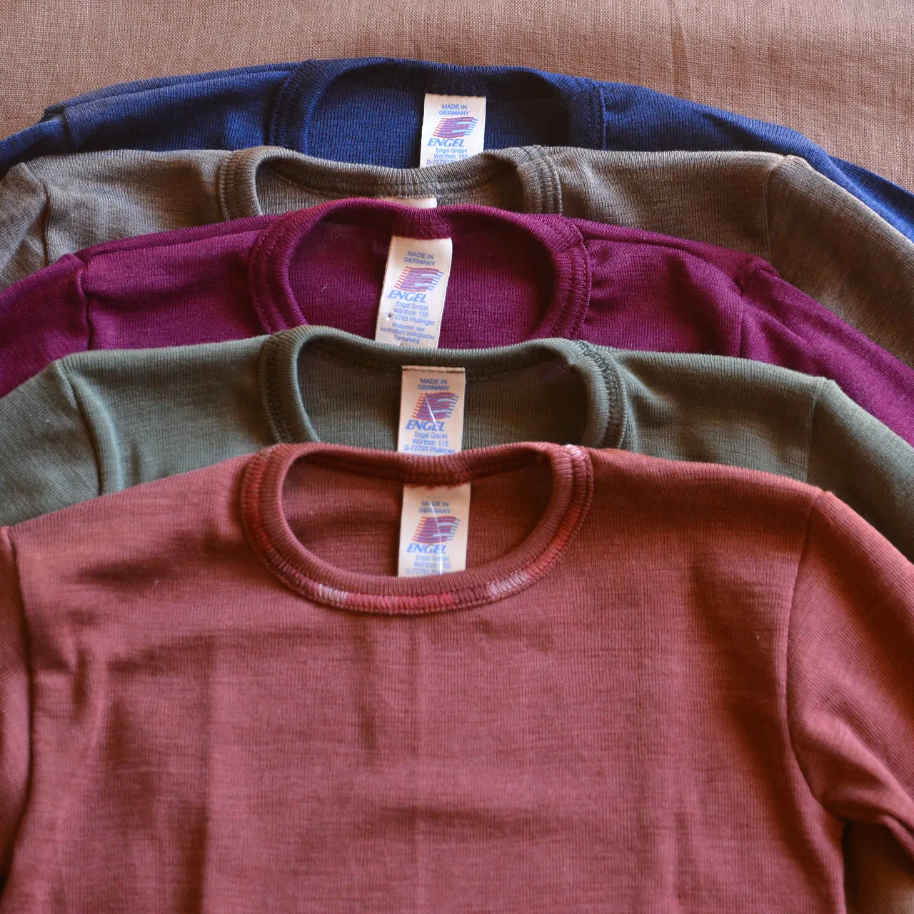 Child's Long Sleeve Top in Organic Wool/Silk (1-14y)