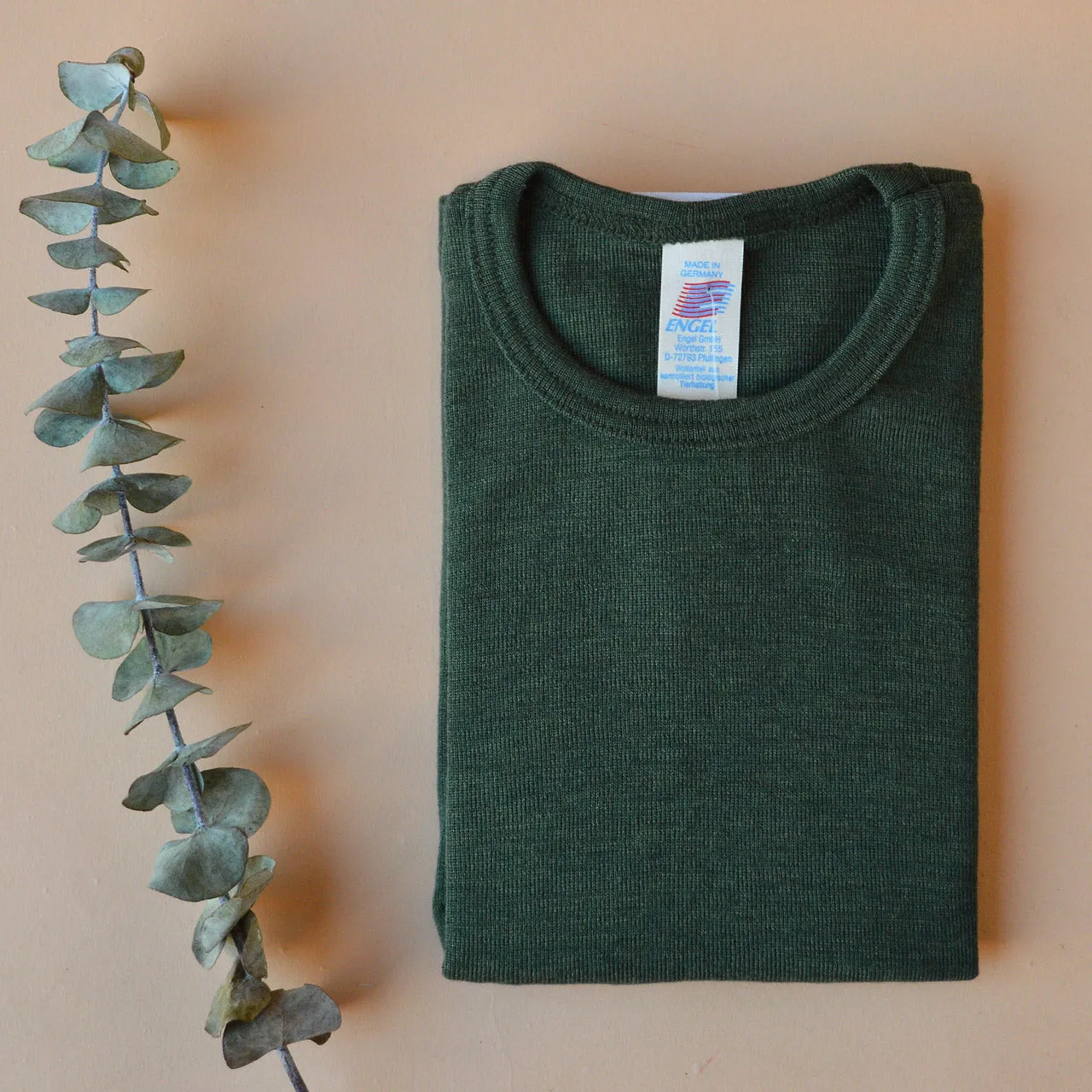 Child's Long Sleeve Top - Wool/Silk - Forest Green (1-6y) *Limited Edition