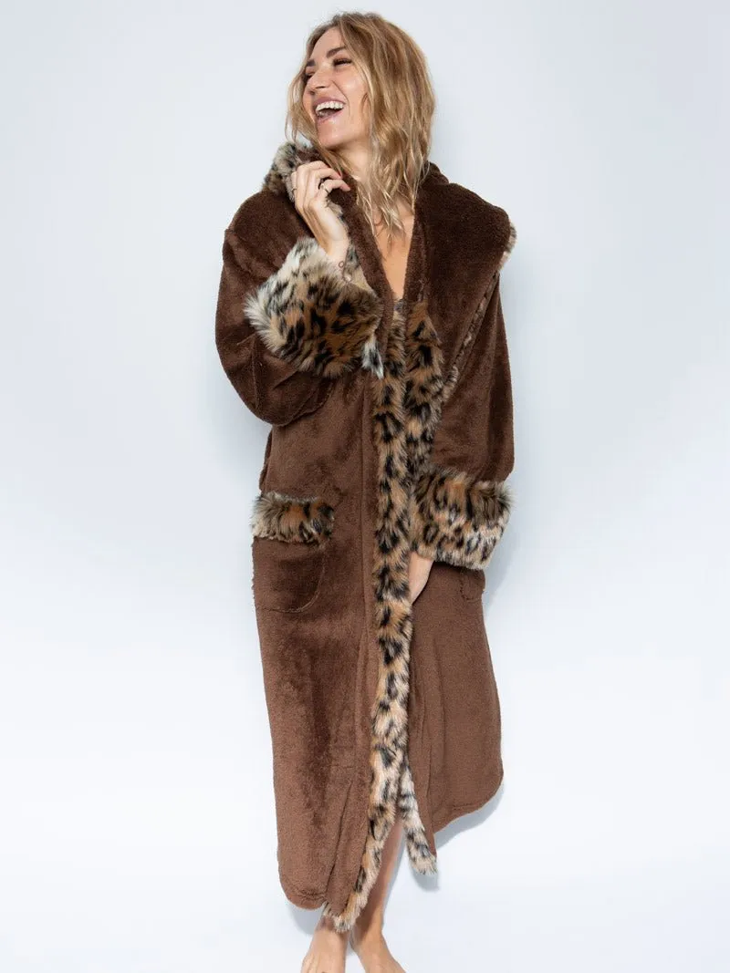 Classic Leopard Faux Fur House Robe