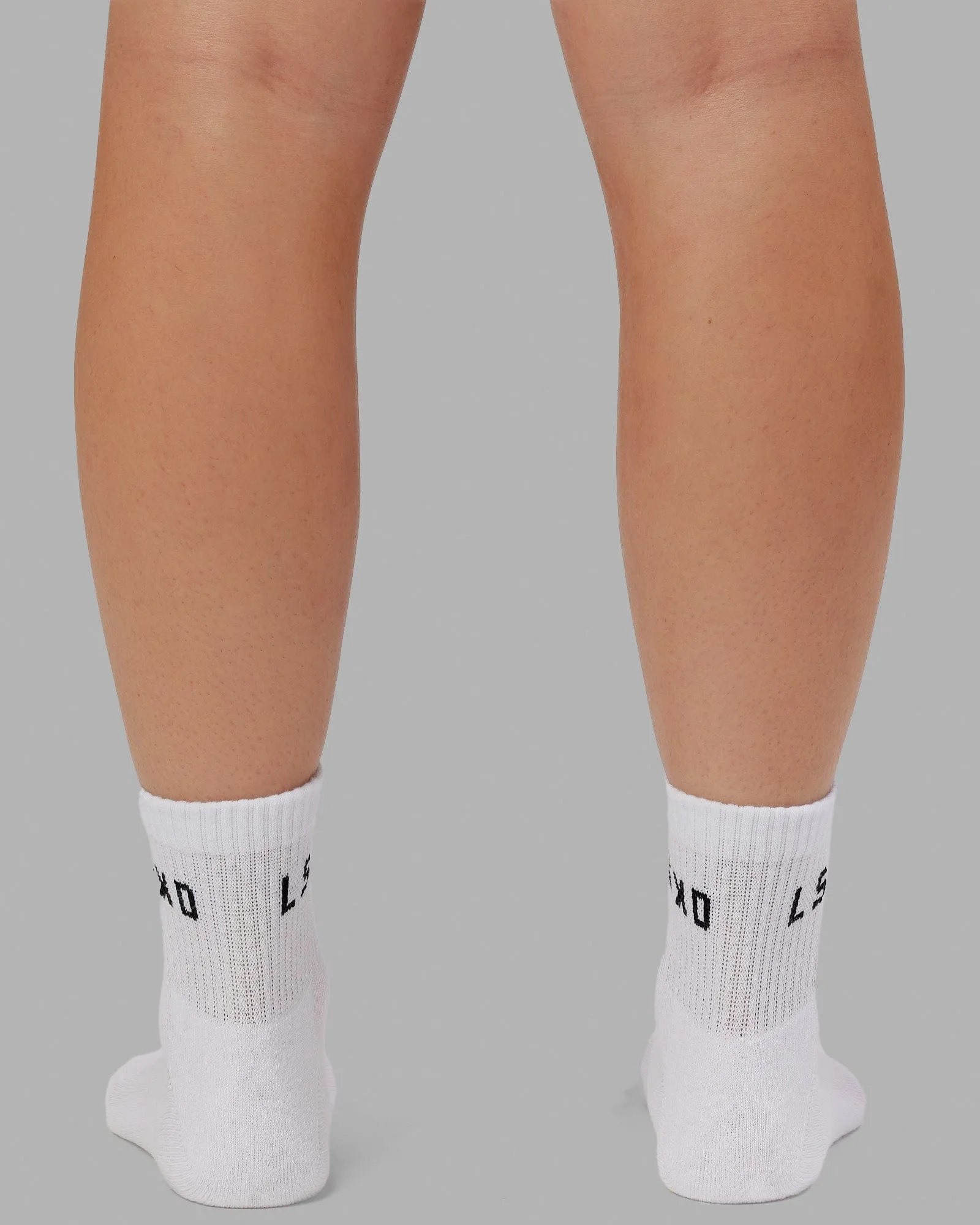 Daily 3 Pack Quarter Socks - White-Black