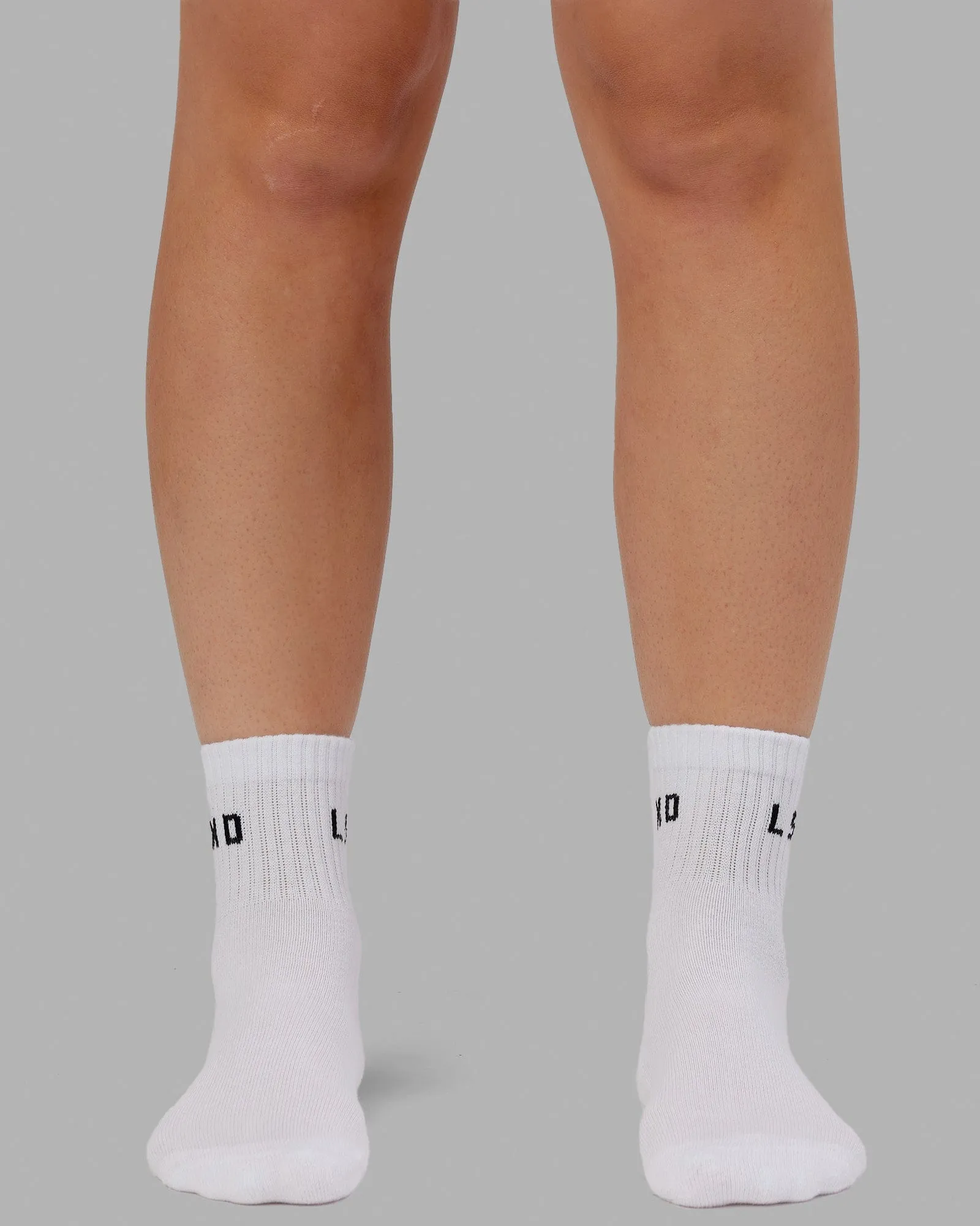 Daily 3 Pack Quarter Socks - White-Black