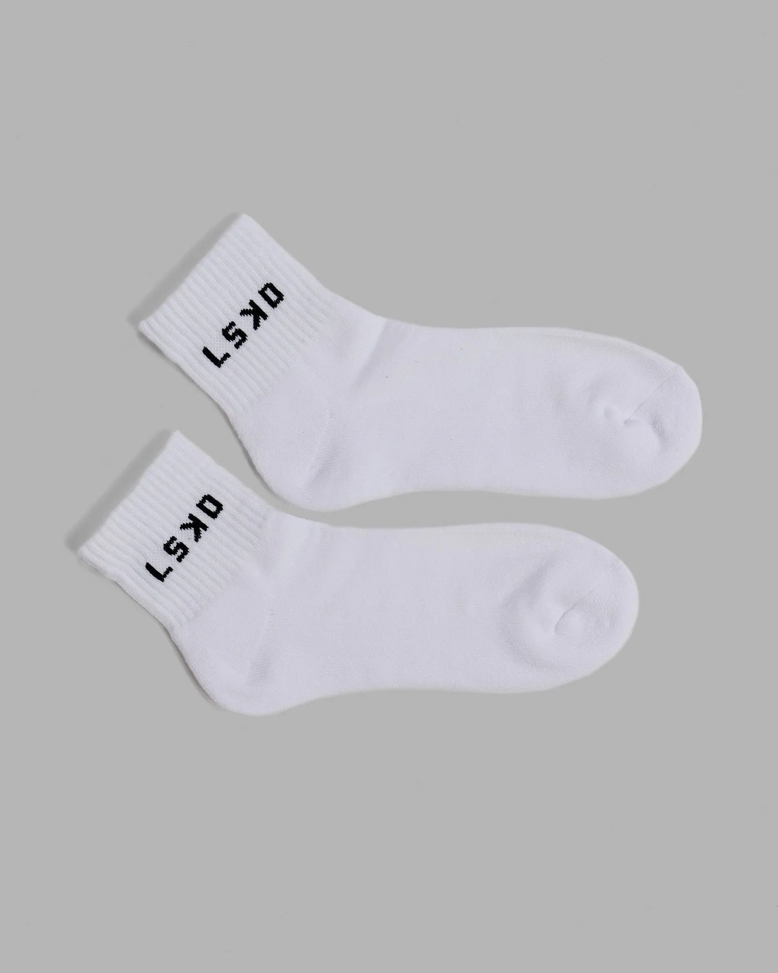 Daily 3 Pack Quarter Socks - White-Black