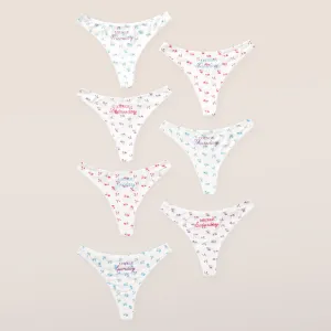 Days of the Week Thong (7 Pack) - Print