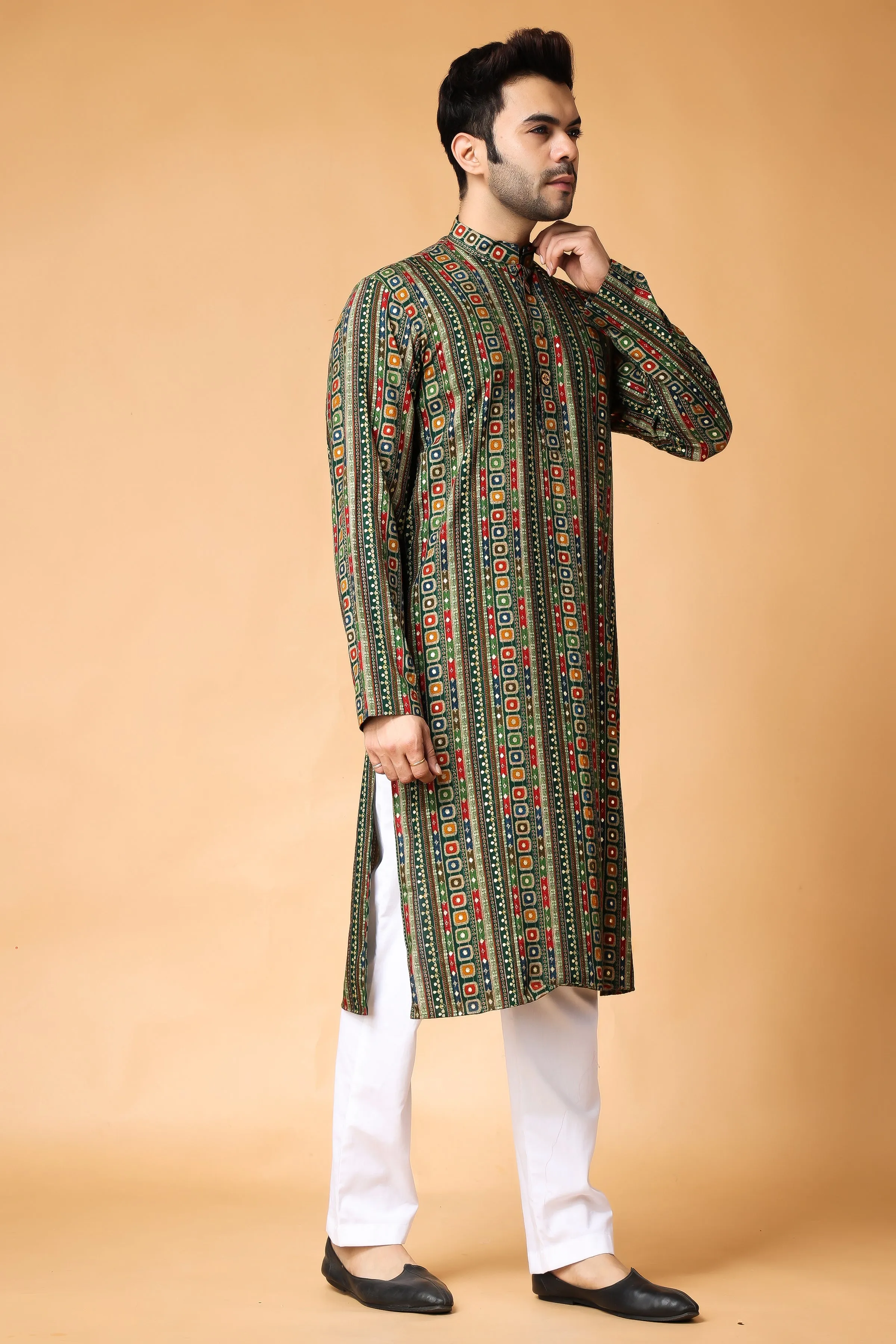 Forest Fiesta Printed Kurta Pajama