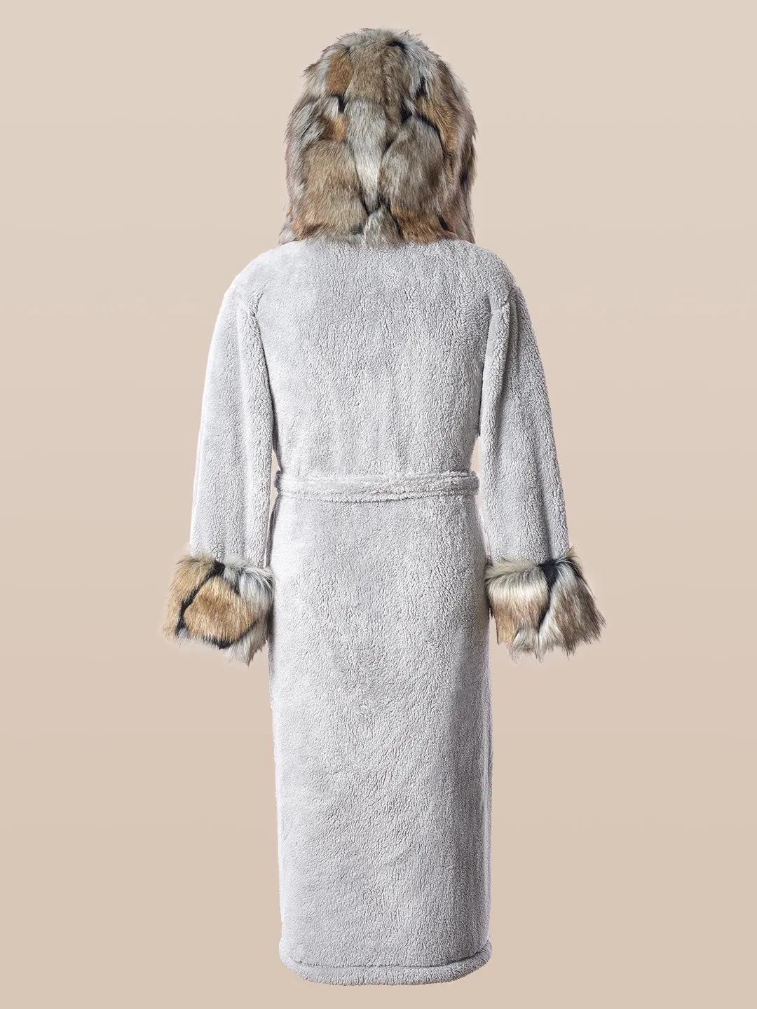 Hooded Wolverine Faux Fur House Robe