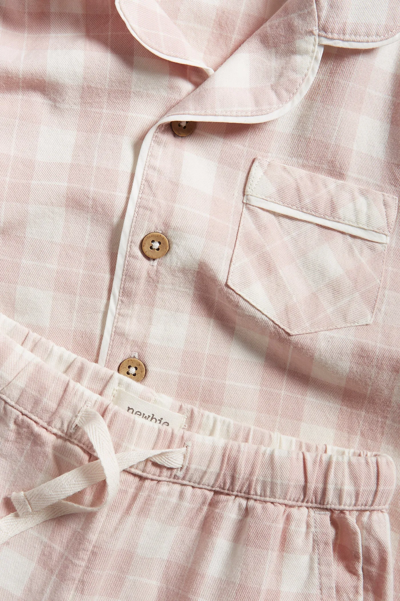 Kids' pink checked pajamas