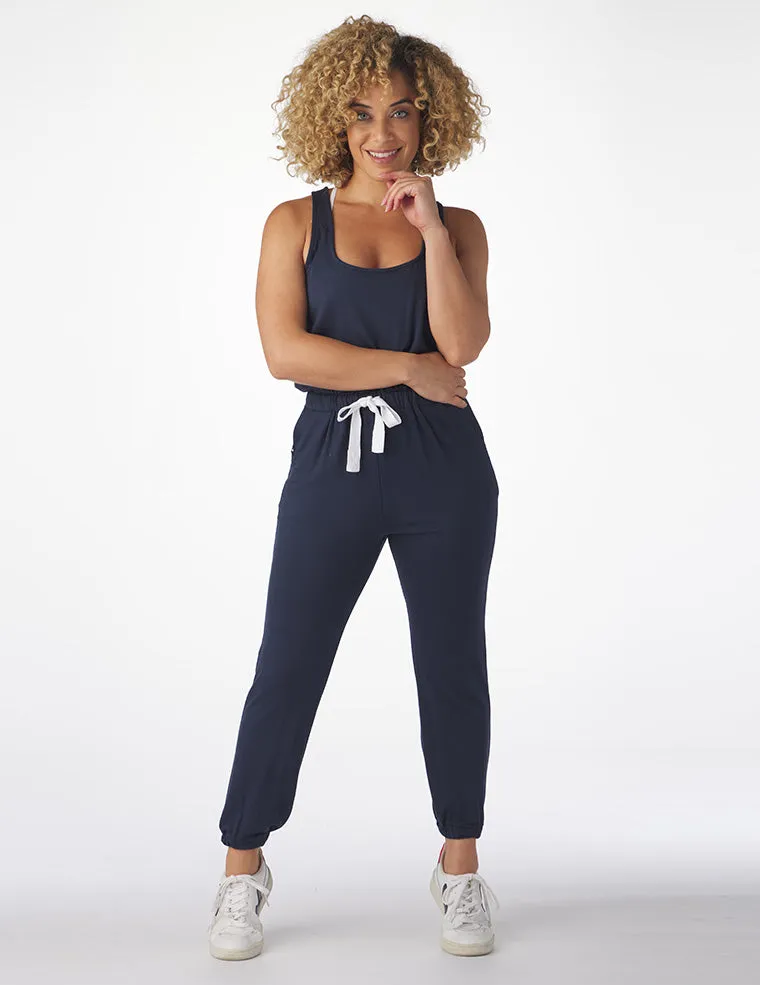 Leisure Jumpsuit: Indigo