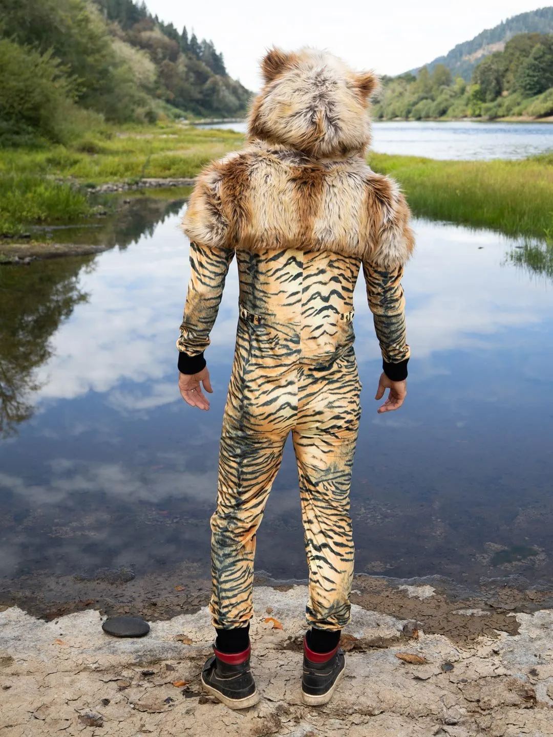 Liger Velvet Classic Faux Fur Animal Onesie | Men's