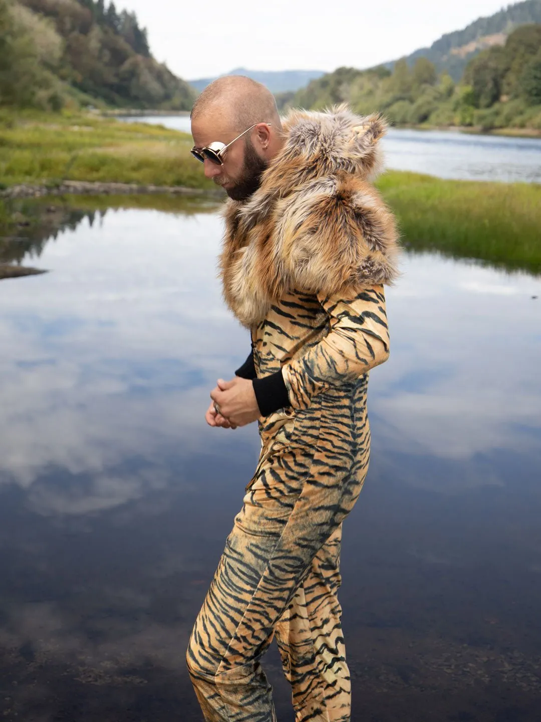 Liger Velvet Classic Faux Fur Animal Onesie | Men's