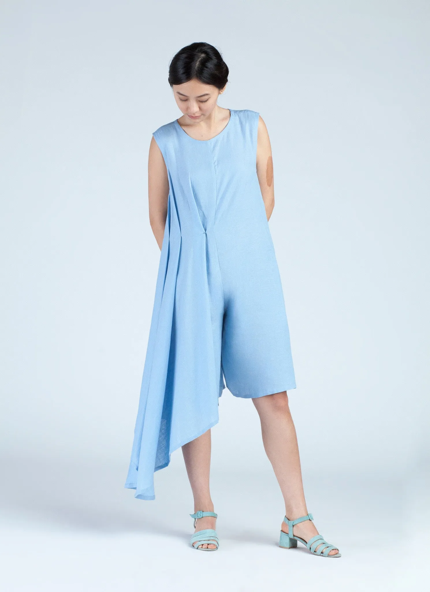 Light Blue Paper Pan Layer Onesie