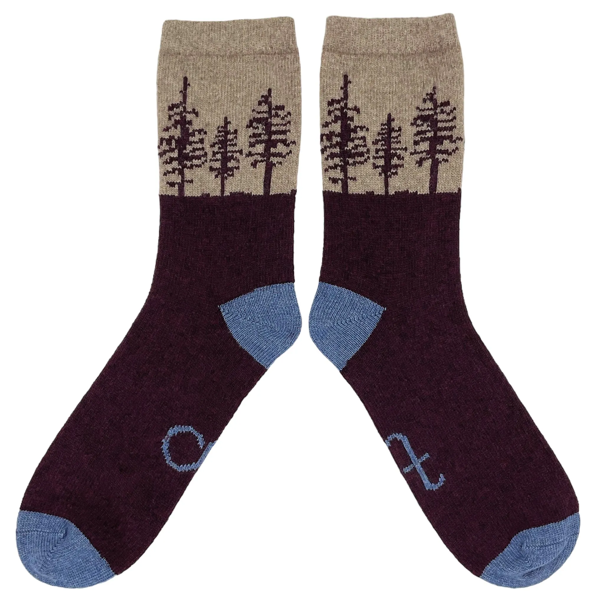 Men's Aniseed Forest Lambswool Ankle Socks