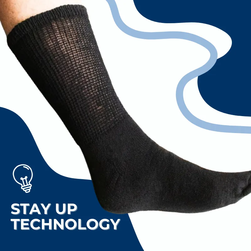 Men's Cotton Diabetic Crew Socks (Assorted)