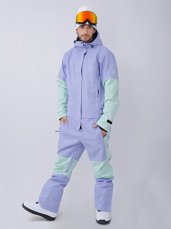 Men's Dawnski Alpine Ranger Colorblock Mountain Onesie Snowsuit