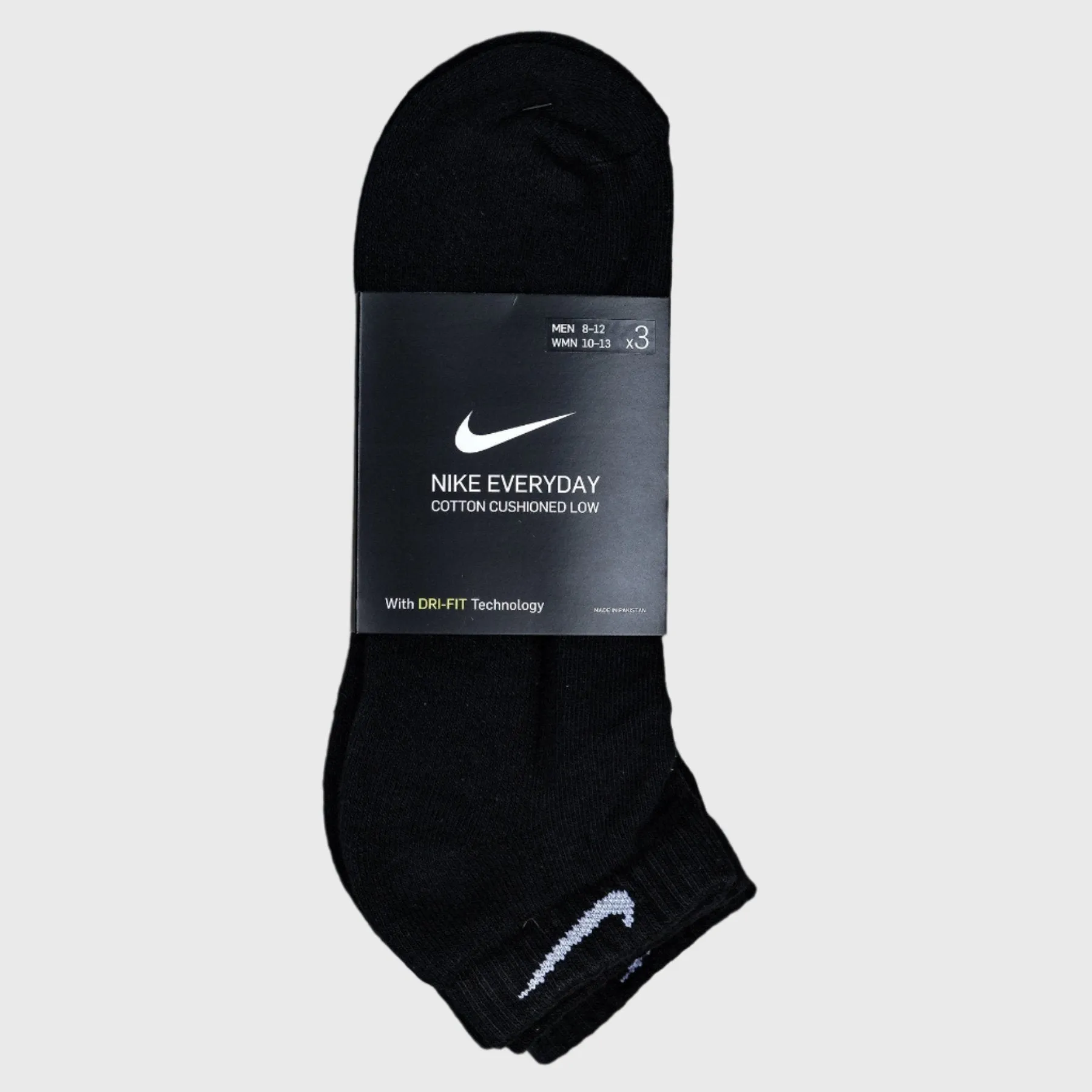 Nike - Everyday Cushioned Training Low Socks - 3 Pack - BLACK/WHITE