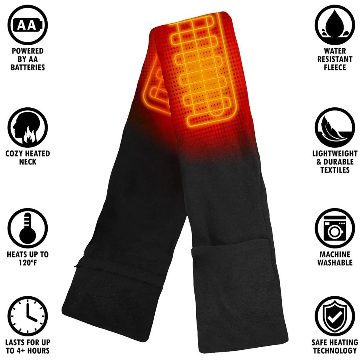 Open Box ActionHeat AA Battery Heated Scarf