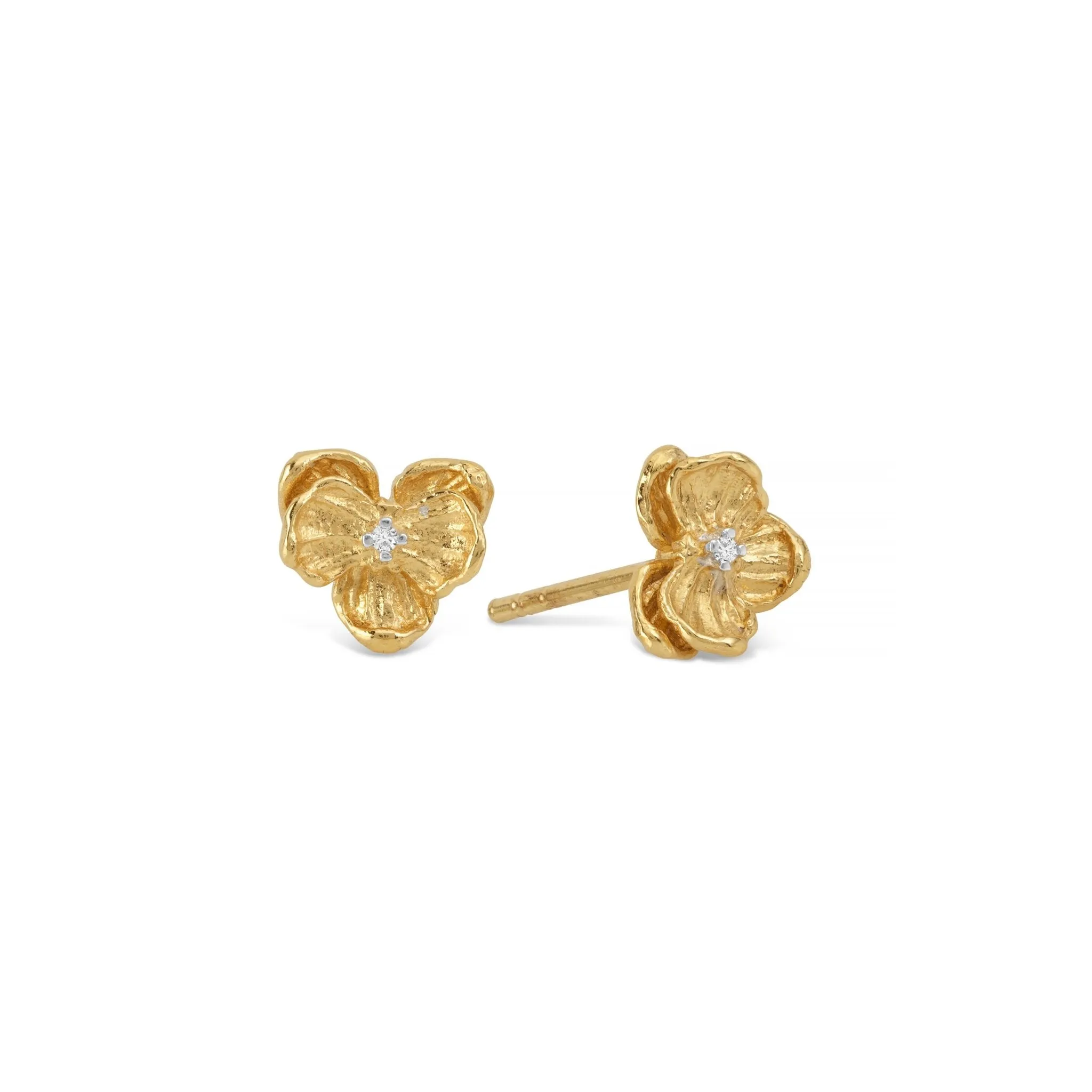 Orchid 7mm Earring with Diamonds