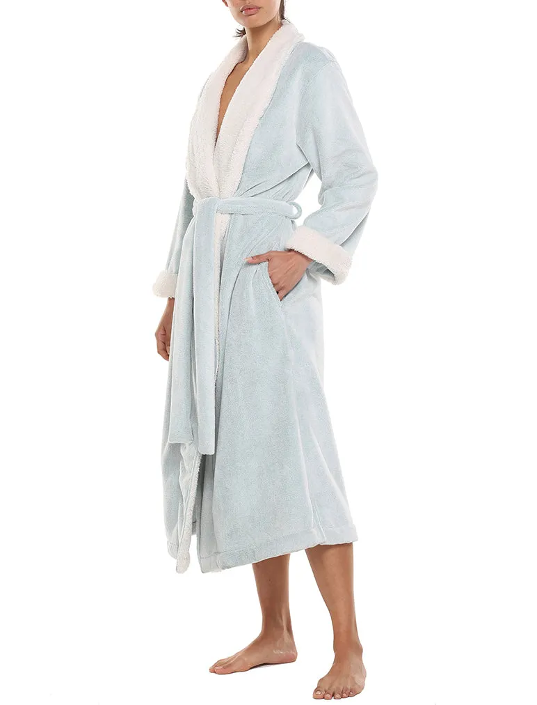 Plush Sherpa Robe & Sleep Mask