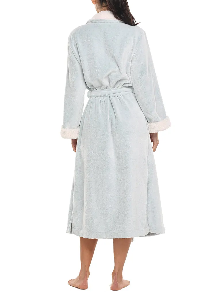 Plush Sherpa Robe & Sleep Mask