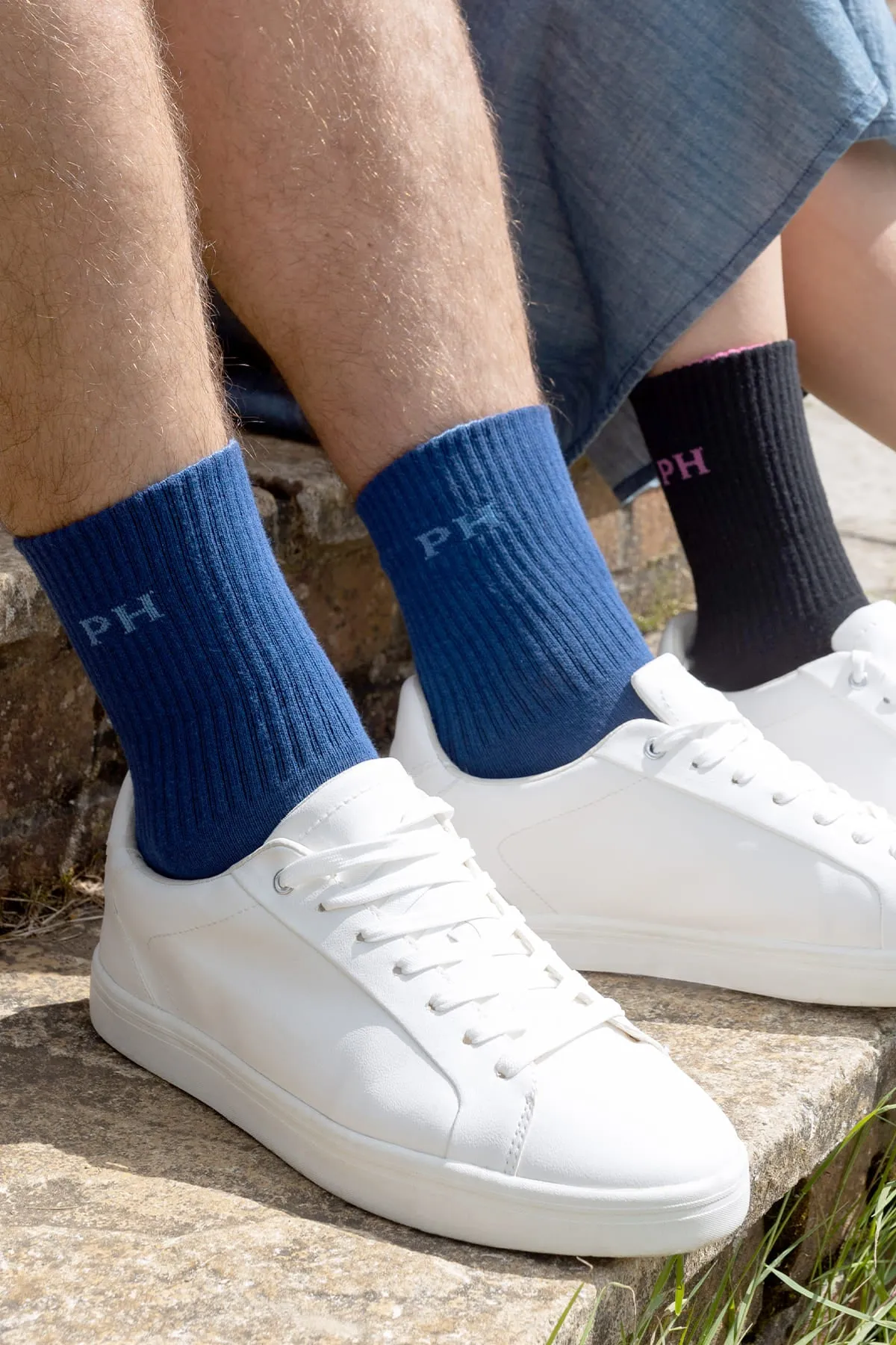 Reversible Men's Sport Socks - Blue