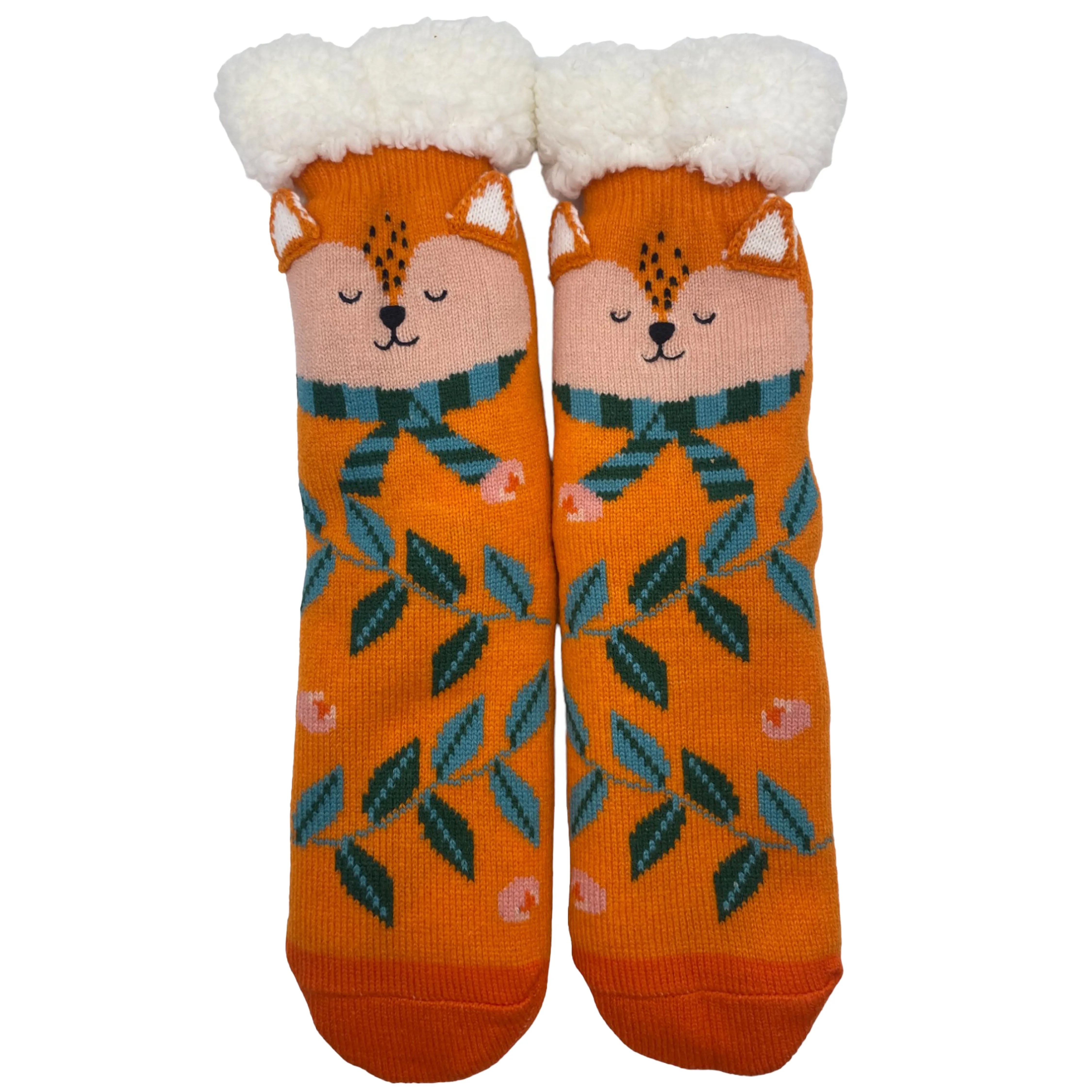 Secret Garden Fox Slipper Socks