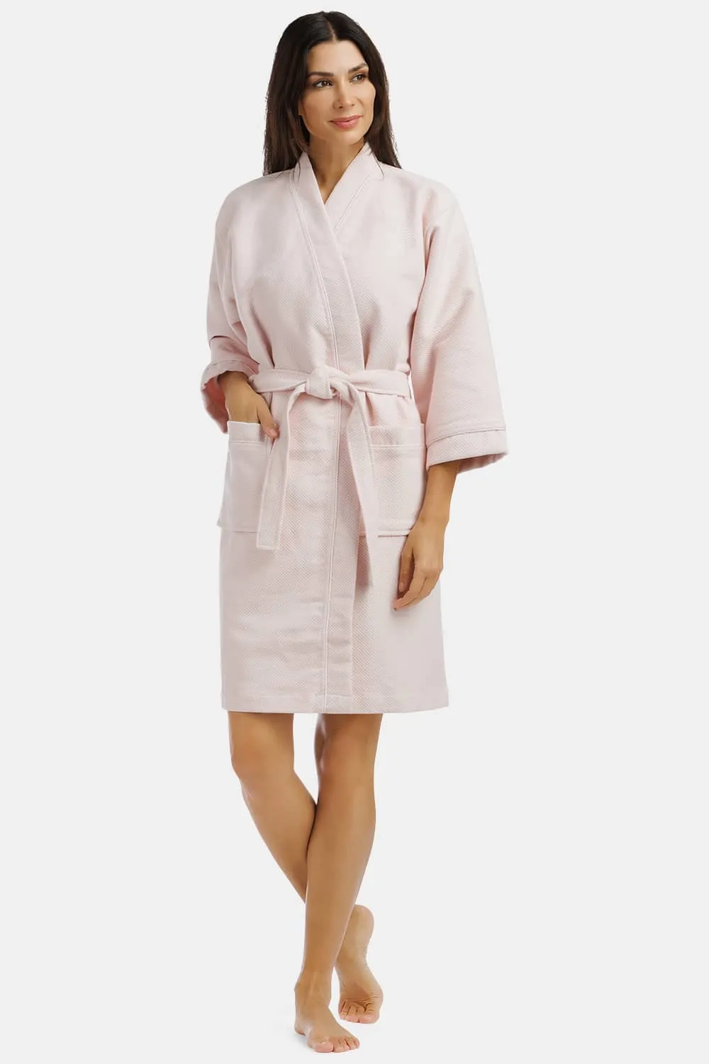 Women's Modal Kimono Resort Spa Robe with Quilted Design - NEW & IMPROVED FABRIC